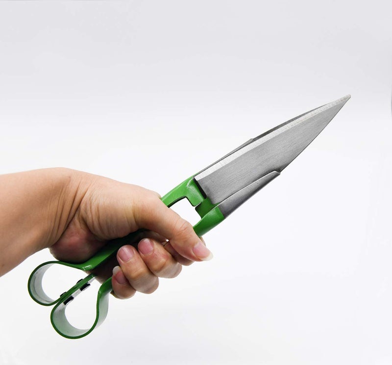 LCDCM Sheep Shear Grass Shear Alpaca Shears R Shaped Design For Large Thick-Haired Animal Grooming (Green) - Image 3